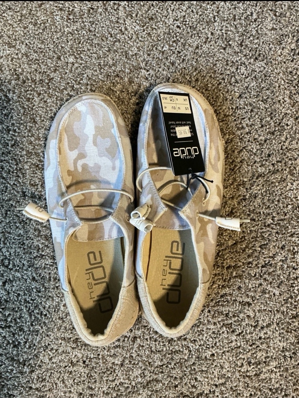 Hey Dude Women’s Slip-On Shoes in Beige Camo - Picture 5 of 6